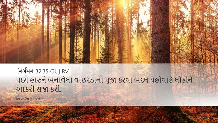નિર્ગમન 32:35 GUJIRV Bible Verse Image