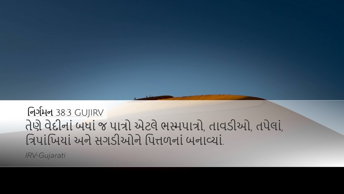 નિર્ગમન 38:3 GUJIRV Bible Verse Image