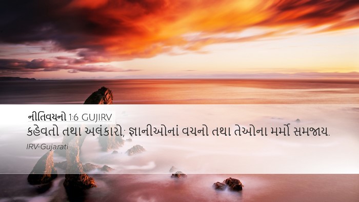 નીતિવચનો 1:6 GUJIRV Bible Verse Image