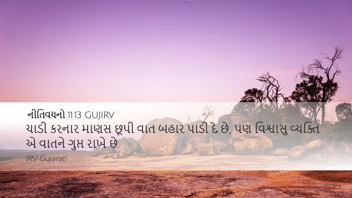 નીતિવચનો 11:13 GUJIRV Bible Verse Image