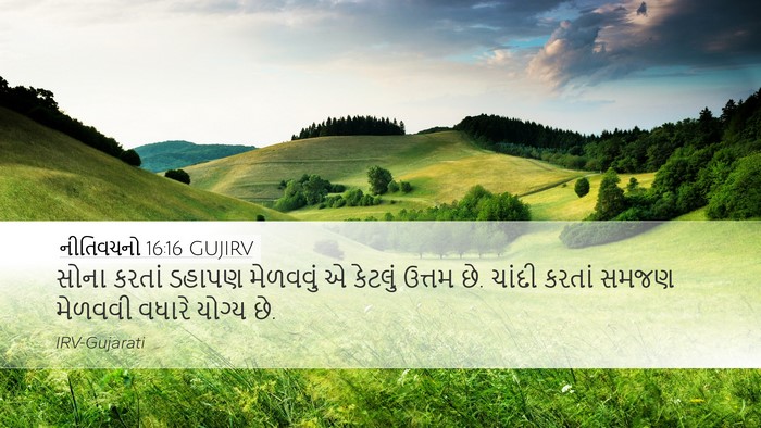 નીતિવચનો 16:16 GUJIRV Bible Verse Image