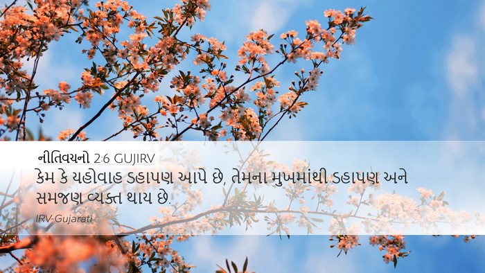 નીતિવચનો 2:6 GUJIRV Bible Verse Image