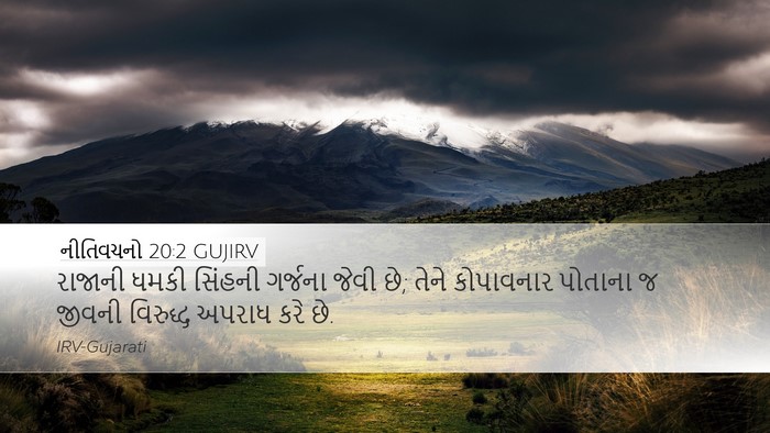 નીતિવચનો 20:2 GUJIRV Bible Verse Image