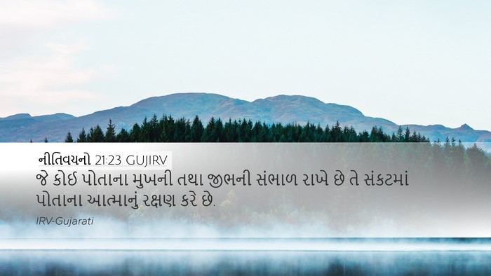 નીતિવચનો 21:23 GUJIRV Bible Verse Image