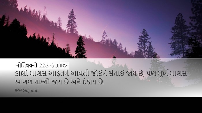 નીતિવચનો 22:3 GUJIRV Bible Verse Image