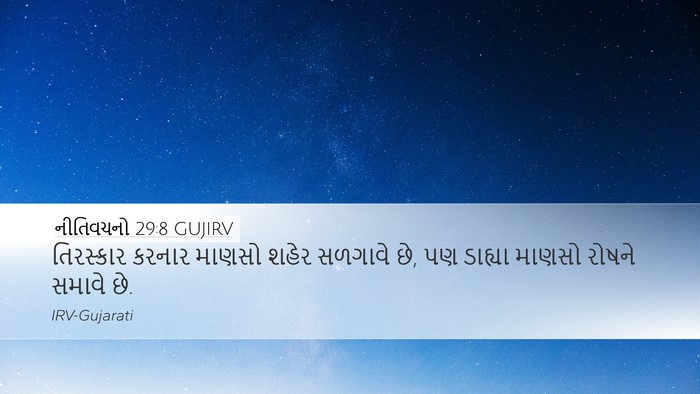 નીતિવચનો 29:8 GUJIRV Bible Verse Image