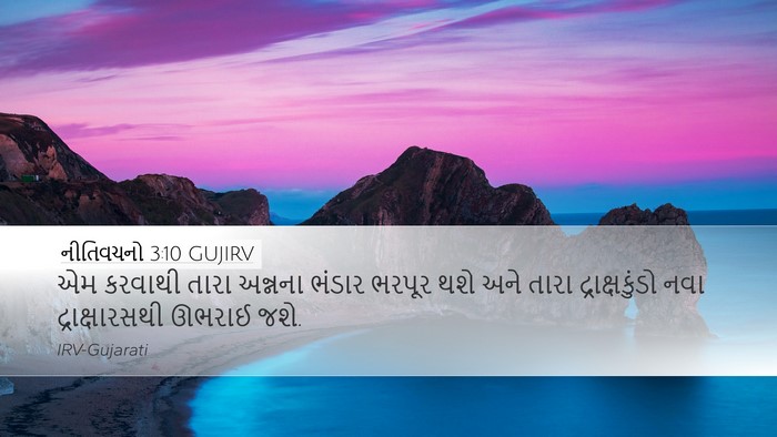 નીતિવચનો 3:10 GUJIRV Bible Verse Image