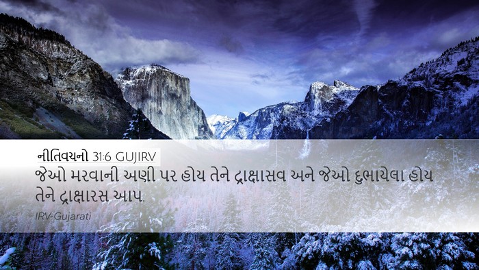 નીતિવચનો 31:6 GUJIRV Bible Verse Image