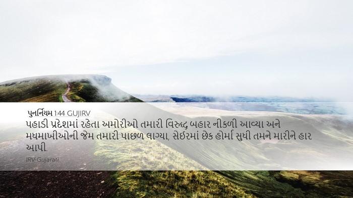 પુનર્નિયમ 1:44 GUJIRV Bible Verse Image