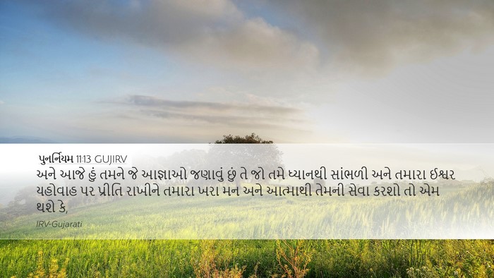 પુનર્નિયમ 11:13 GUJIRV Bible Verse Image