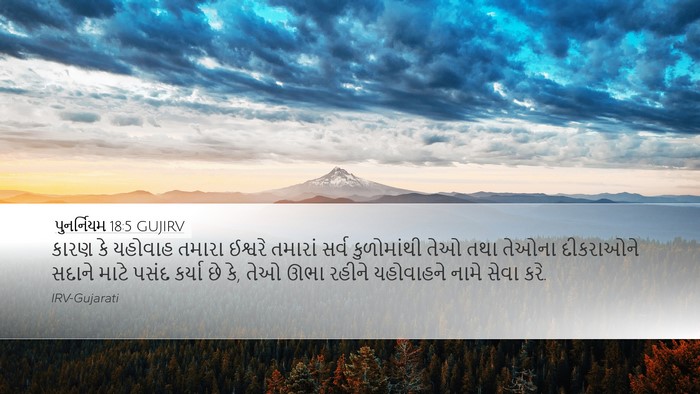 પુનર્નિયમ 18:5 GUJIRV Bible Verse Image