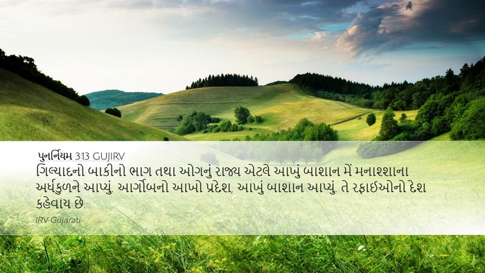 પુનર્નિયમ 3:13 GUJIRV Bible Verse Image