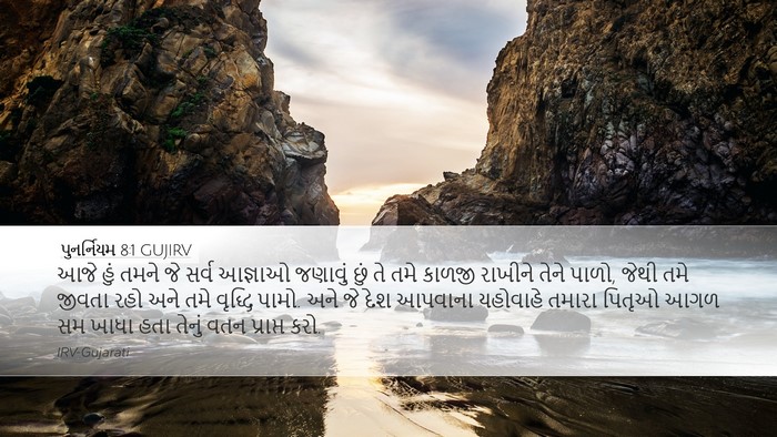 પુનર્નિયમ 8:1 GUJIRV Bible Verse Image