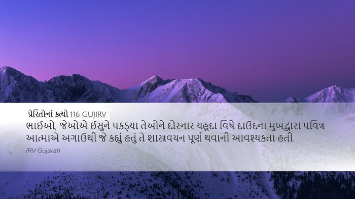 પ્રેરિતોનાં ક્રત્યો 1:16 GUJIRV Bible Verse Image