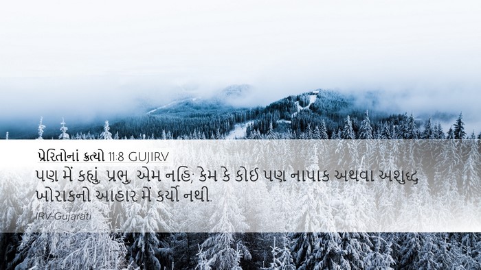 પ્રેરિતોનાં ક્રત્યો 11:8 GUJIRV Bible Verse Image