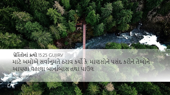 પ્રેરિતોનાં ક્રત્યો 15:25 GUJIRV Bible Verse Image