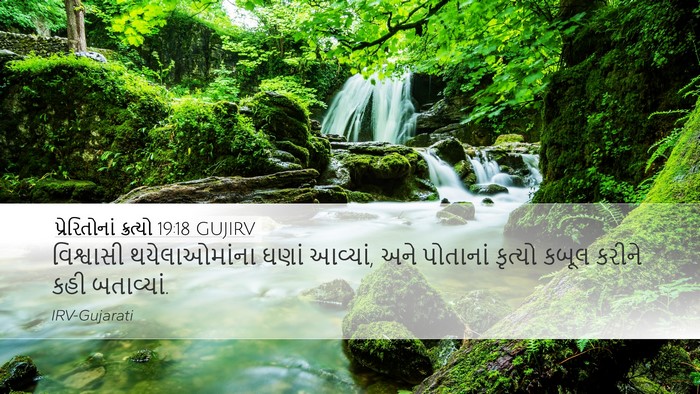 પ્રેરિતોનાં ક્રત્યો 19:18 GUJIRV Bible Verse Image