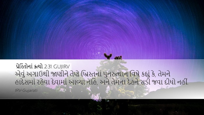 પ્રેરિતોનાં ક્રત્યો 2:31 GUJIRV Bible Verse Image
