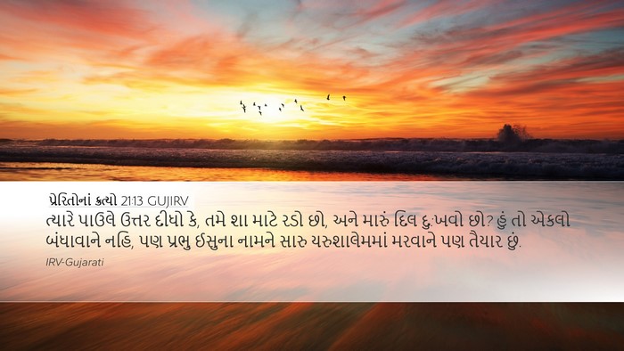 પ્રેરિતોનાં ક્રત્યો 21:13 GUJIRV Bible Verse Image