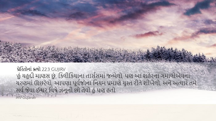 પ્રેરિતોનાં ક્રત્યો 22:3 GUJIRV Bible Verse Image