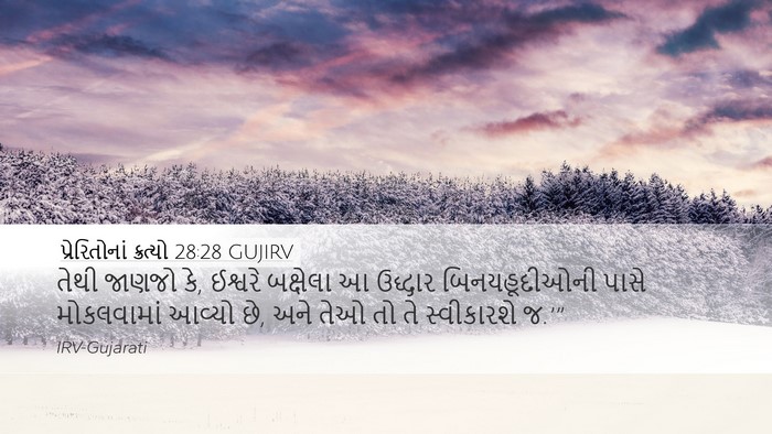 પ્રેરિતોનાં ક્રત્યો 28:28 GUJIRV Bible Verse Image