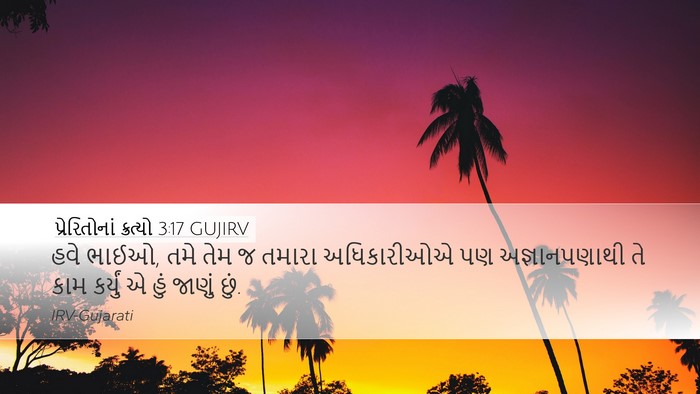 પ્રેરિતોનાં ક્રત્યો 3:17 GUJIRV Bible Verse Image