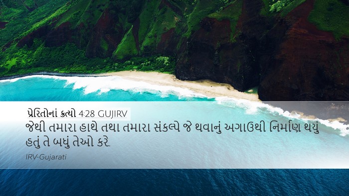 પ્રેરિતોનાં ક્રત્યો 4:28 GUJIRV Bible Verse Image