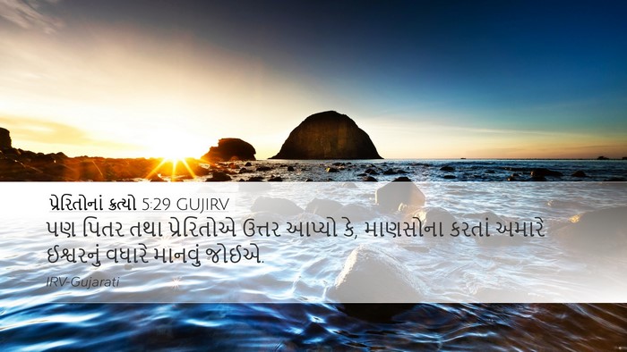 પ્રેરિતોનાં ક્રત્યો 5:29 GUJIRV Bible Verse Image