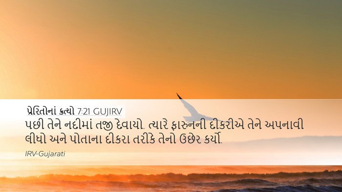 પ્રેરિતોનાં ક્રત્યો 7:21 GUJIRV Bible Verse Image