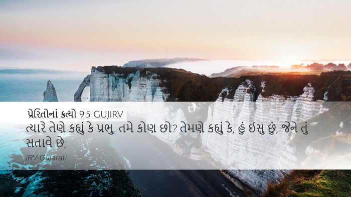 પ્રેરિતોનાં ક્રત્યો 9:5 GUJIRV Bible Verse Image