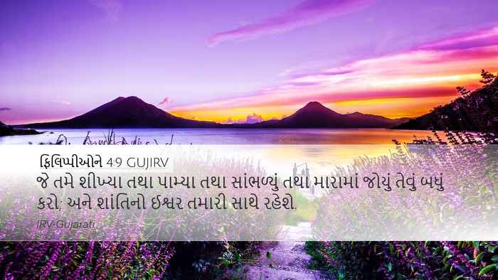 ફિલિપ્પીઓને 4:9 GUJIRV Bible Verse Image