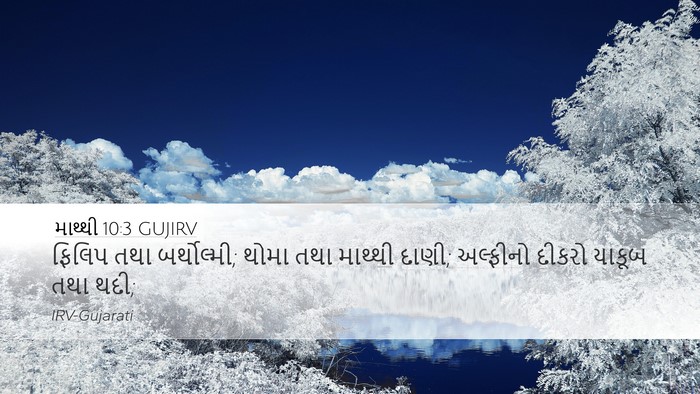 માથ્થી 10:3 GUJIRV Bible Verse Image
