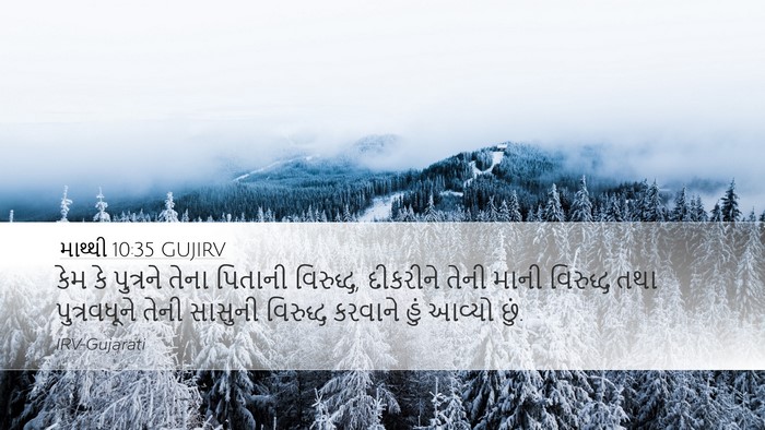 માથ્થી 10:35 GUJIRV Bible Verse Image