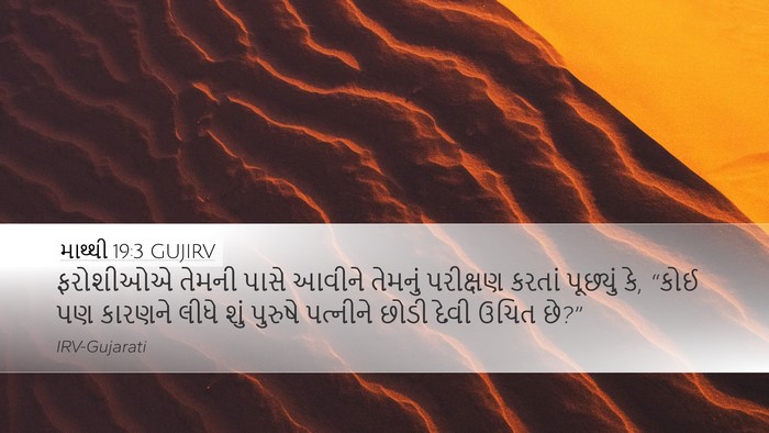 માથ્થી 19:3 GUJIRV Bible Verse Image