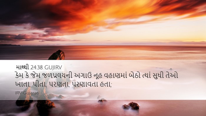 માથ્થી 24:38 GUJIRV Bible Verse Image