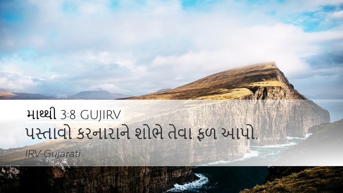 માથ્થી 3:8 GUJIRV Bible Verse Image