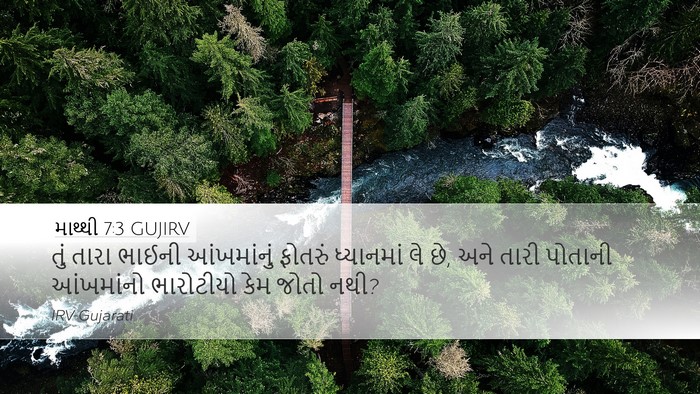 માથ્થી 7:3 GUJIRV Bible Verse Image