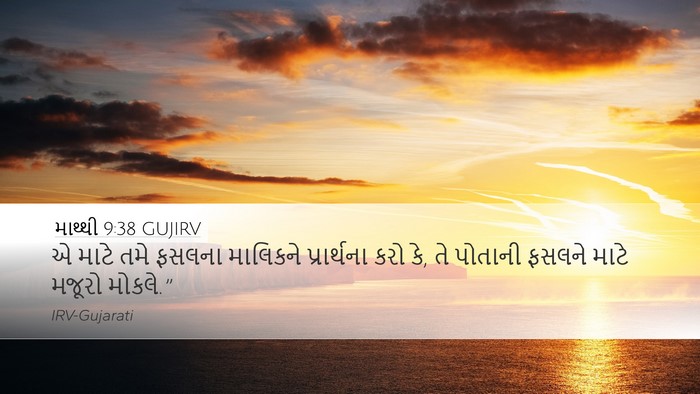 માથ્થી 9:38 GUJIRV Desktop Wallpaper - એ માટે તમે ફસલના - Desktop Bible Verse Wallpaper