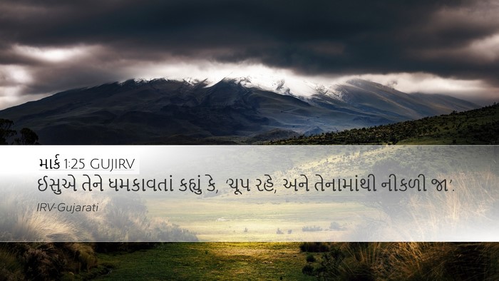 માર્ક 1:25 GUJIRV Bible Verse Image