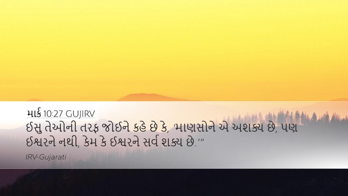 માર્ક 10:27 GUJIRV Bible Verse Image