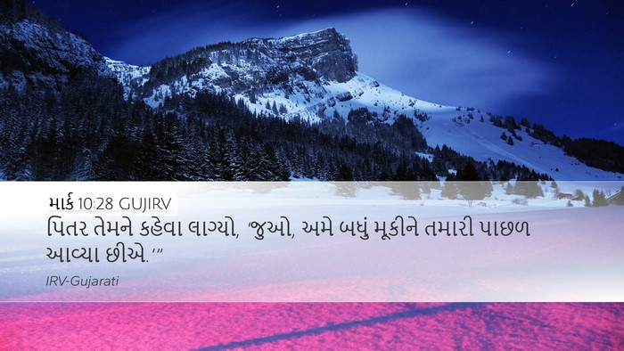 માર્ક 10:28 GUJIRV Bible Verse Image