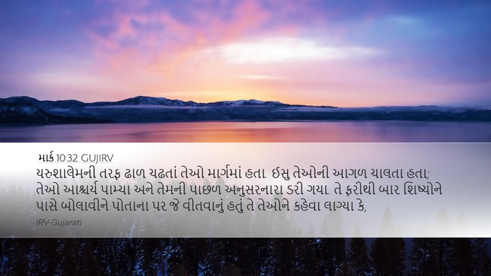 માર્ક 10:32 GUJIRV Bible Verse Image