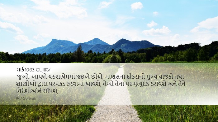 માર્ક 10:33 GUJIRV Bible Verse Image