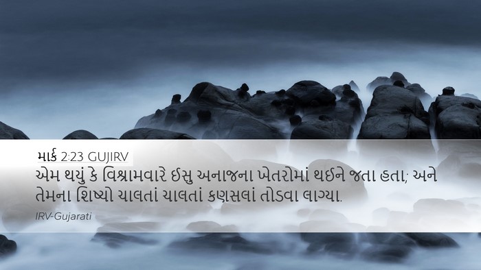 માર્ક 2:23 GUJIRV Bible Verse Image