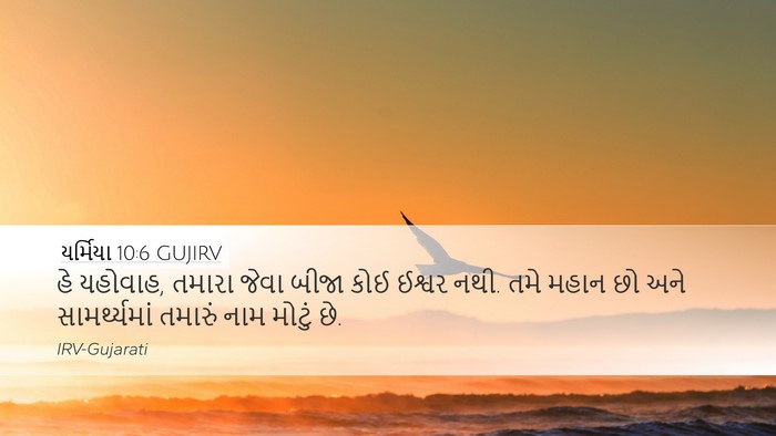 યર્મિયા 10:6 GUJIRV Bible Verse Image