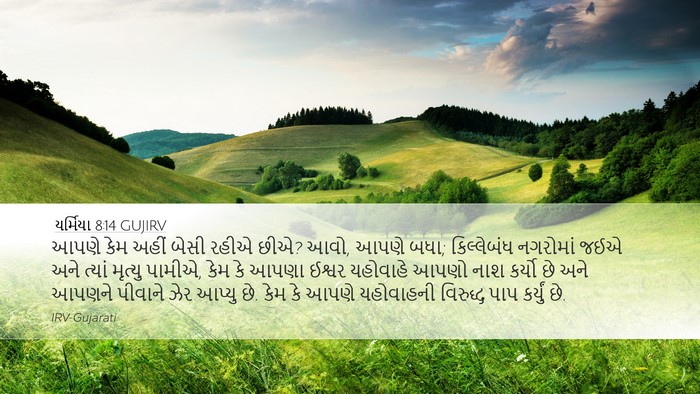 યર્મિયા 8:14 GUJIRV Bible Verse Image