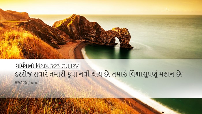 યર્મિયાનો વિલાપ 3:23 GUJIRV Bible Verse Image