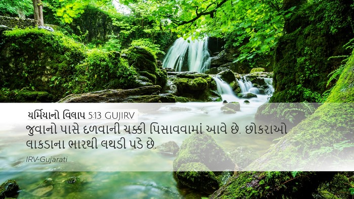 યર્મિયાનો વિલાપ 5:13 GUJIRV Bible Verse Image