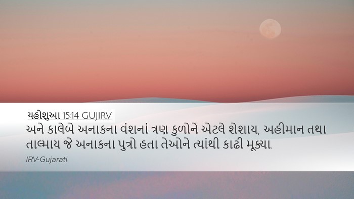 યહોશુઆ 15:14 GUJIRV Bible Verse Image
