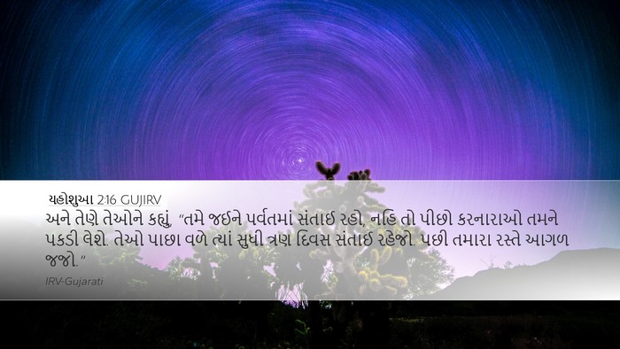 યહોશુઆ 2:16 GUJIRV Desktop Wallpaper - અને તેણે તેઓને - Desktop Bible Verse Wallpaper
